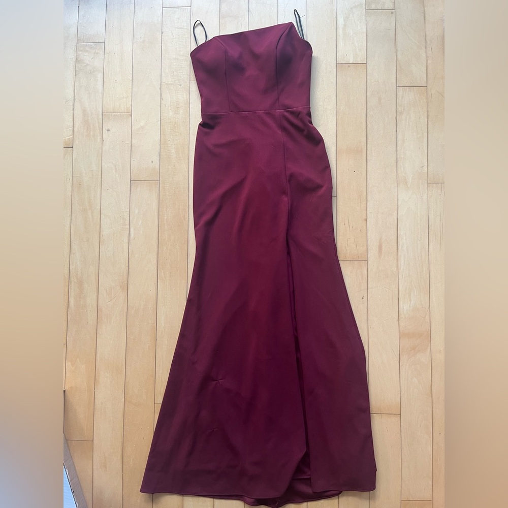 Betsy & Adam Deep Red Maxi Dress